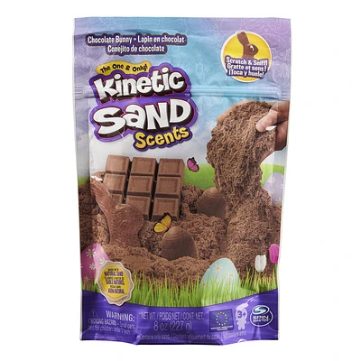 Kinetic Sand Scents, 8oz Brown Chocolate Bunny All-Natural Kinetic Sand, Easter Gift for Kids