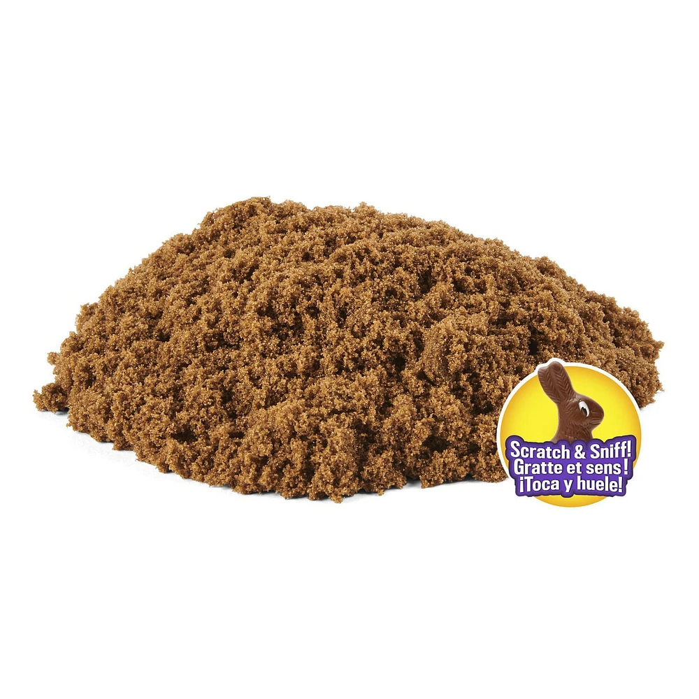 Kinetic Sand Scents, 8oz Brown Chocolate Bunny All-Natural Kinetic Sand, Easter Gift for Kids