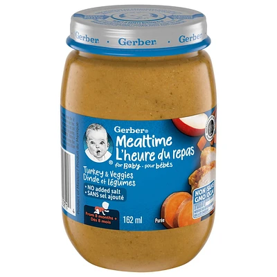 Mealtime Purée Turkey And Veggies Jar, 162 mL
