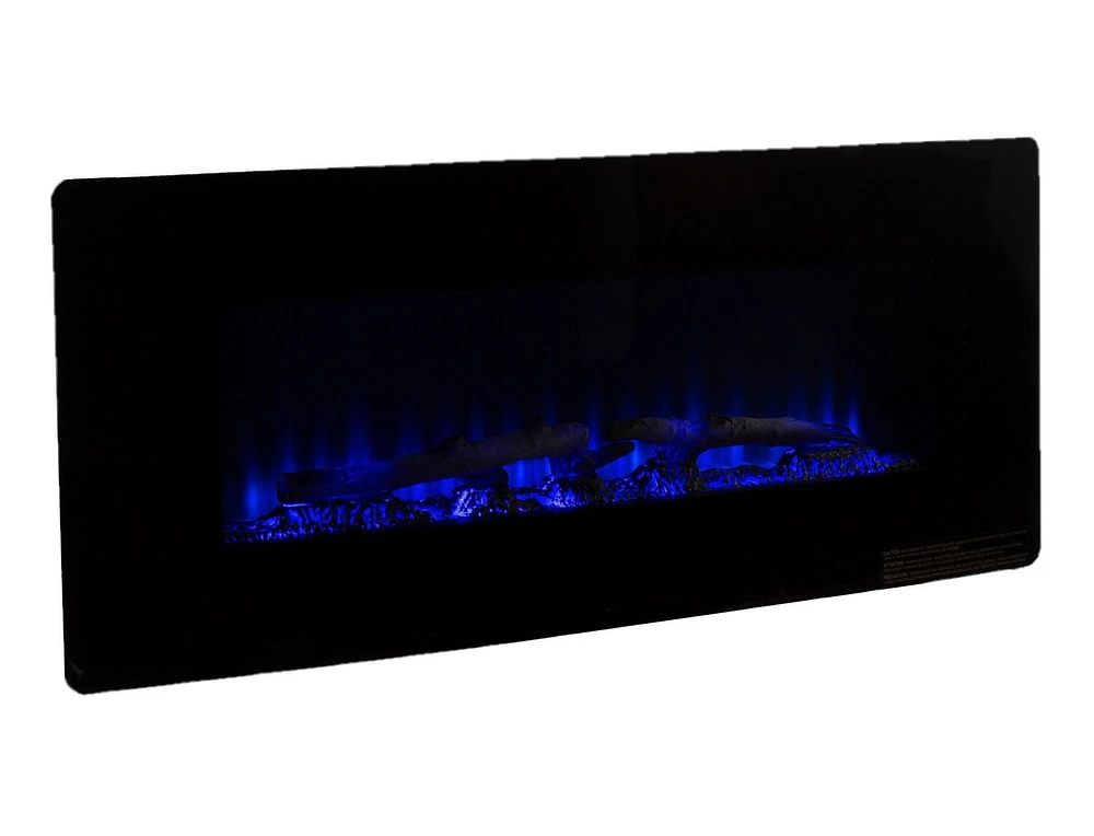 Muskoka 42 inch Curved Front Wall Mount Electric Fireplace - Black Glass 320-42C-10