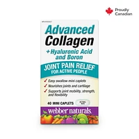 Webber Naturals® Advanced Collagen + Hyaluronic Acid and Boron, 40 Mini Caplets