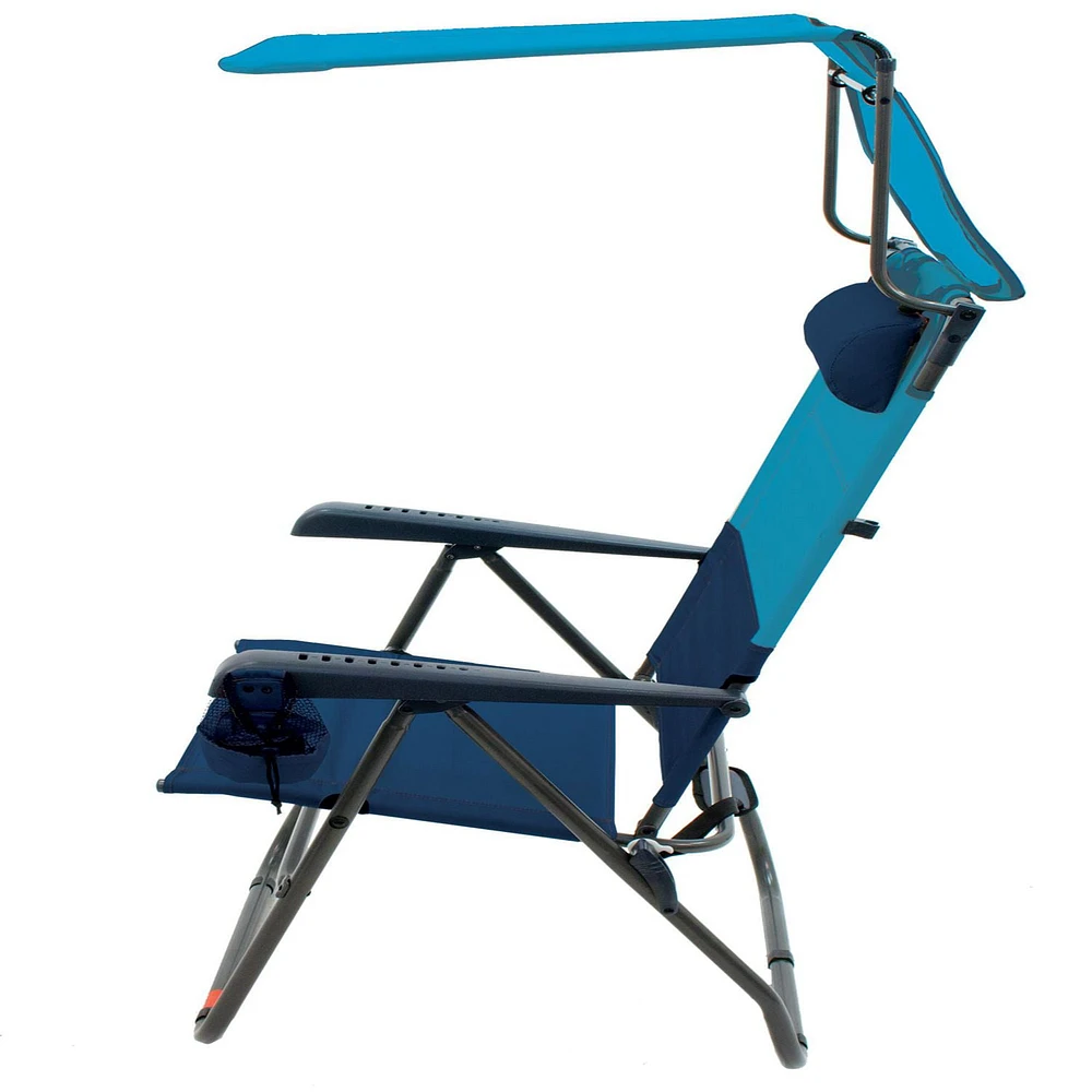 RIO Gear Hi-Boy Aluminum Canopy Chair - Blue Sky/Navy