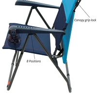 RIO Gear Hi-Boy Aluminum Canopy Chair - Blue Sky/Navy