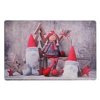 Christmas Plastic Placemat Gnome Plushes - Set of 12