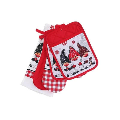 Christmas 5 Pc Kitchen Set Triple Gnome