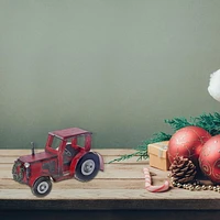 Christmas Wooden Red Tractor Decor