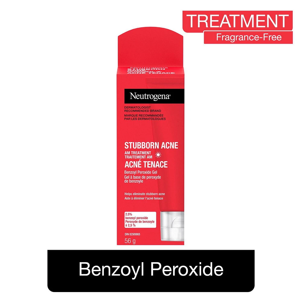 Neutrogena Stubborn AM Acne Treatment - Acne Breakout, Benzoyl Peroxide, Fragrance Free