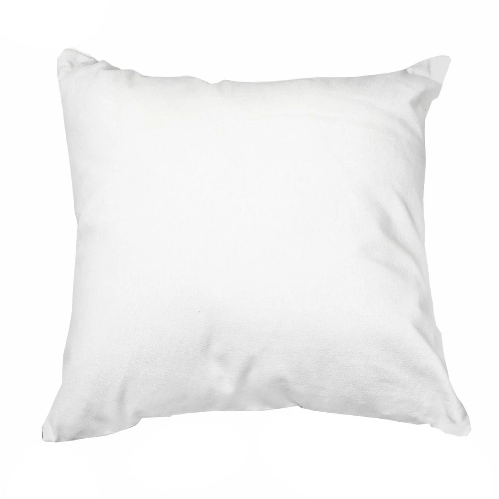 Polyester Embroidered Arrow Cushion White - Set of 2