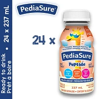 PediaSure® Peptide 1 Cal, Formulated Liquid Diet, Vanilla, 24 count, 5688 mL