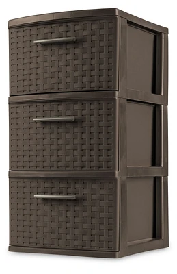 Sterilite 3 Drawer Espresso Weave Tower, 1 unit