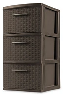 Sterilite 3 Drawer Espresso Weave Tower, 1 unit