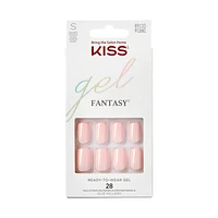 KISS Gel Fantasy - Fake Nails, 28 Count, Short, Length & flair