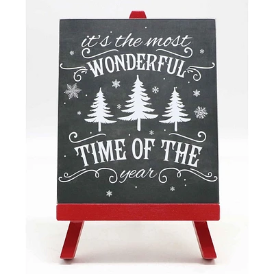 Christmas Mini Easel Sign Most Wonderful Time Of The Year