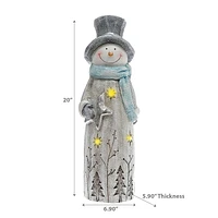 Christmas Led Magnesia Snowman Holding Star