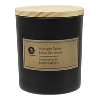 Hometrends 7.5oz MIDNIGHT SPICE Scented  Frosted Jar Candle, 7.5oz fragranced candle