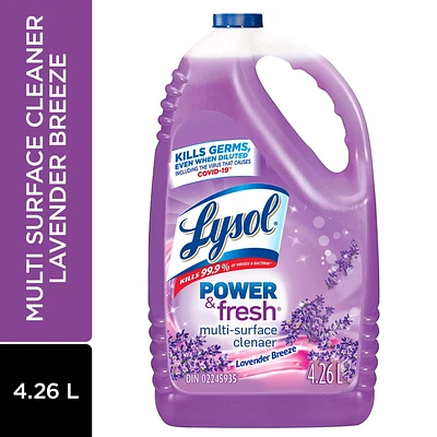 Nettoyant tout usage Lysol, lavande, 4,26 L, nettoyant multi-surfaces 4,26L