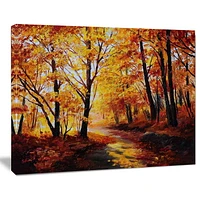 Design Art Forest in Autumn Canvas Print