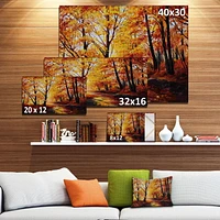 Design Art Forest in Autumn Canvas Print