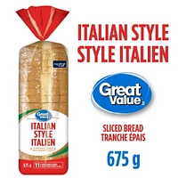 Great Value Italian Style Bread, 675 g