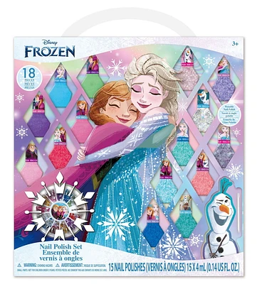 Disney Frozen - Townley Girl 18pc Nail Polish Set for Girls , Ages 3+