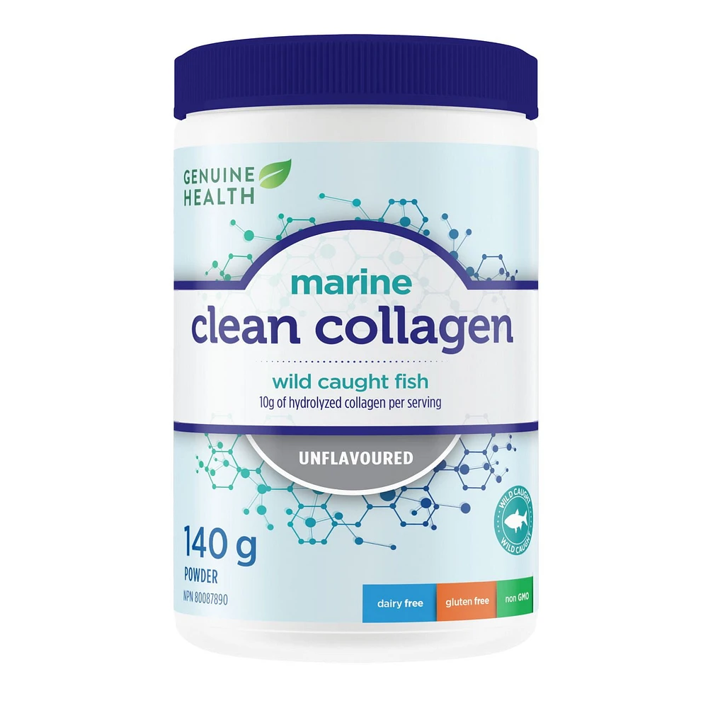 Genuine Health Clean Collagen Marine Unflavored Powder 140g