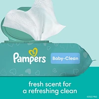 Lingettes pour bébés Pampers Baby-Clean, parfum Baby Fresh, 3X boîtes distributrices, 216 lingettes 216CT