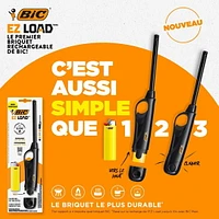 BIC EZ LOAD Lighter, Reloadable Multi Purpose Lighter, Great To Use as a Utility Lighter or Camp Lighter, Pack with 1 BIC EZ LOAD Long Lighter Shell and 1 BIC Maxi Pocket Lighter (Colours May Vary)