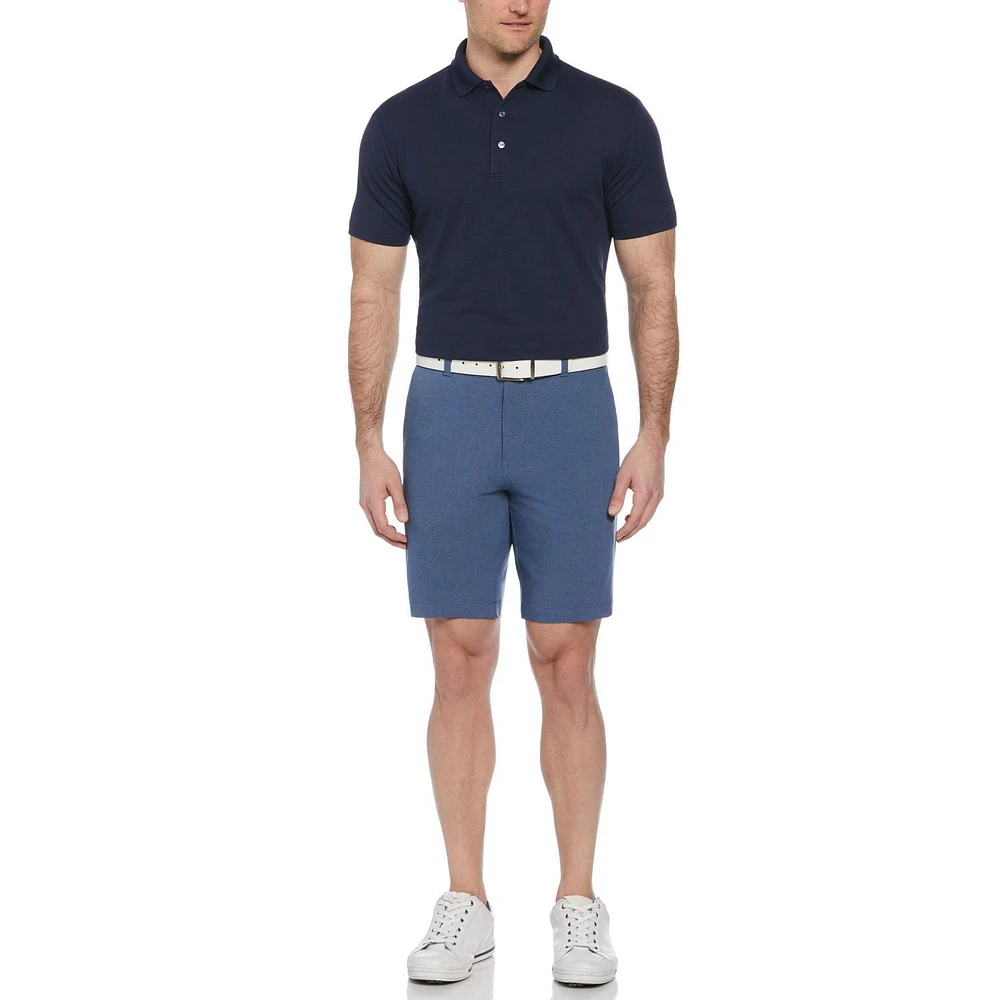 Ben Hogan Short de golf extensible chiné 9" pour hommes avec ceinture active homme