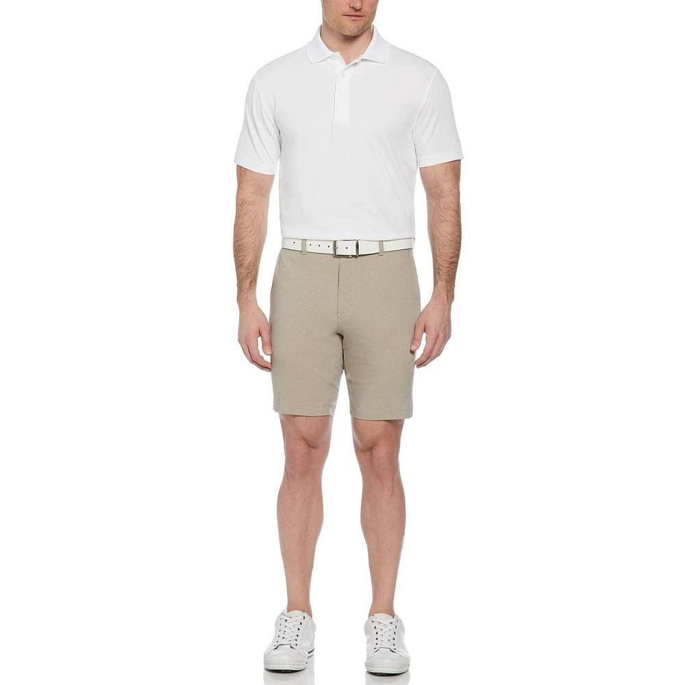 Ben Hogan Short de golf extensible chiné 9" pour hommes avec ceinture active Short Ben Hogan pour homme