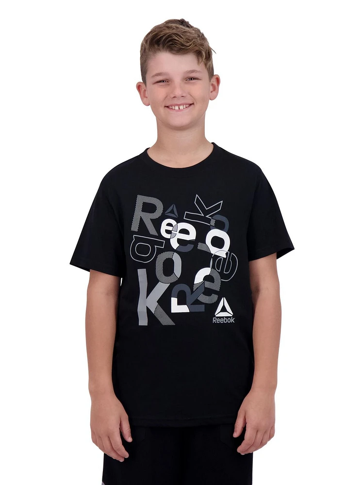 Reebok Boys Modernism Short Sleeve Graphic Tee