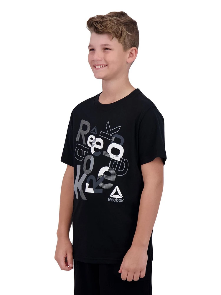 Reebok Boys Modernism Short Sleeve Graphic Tee