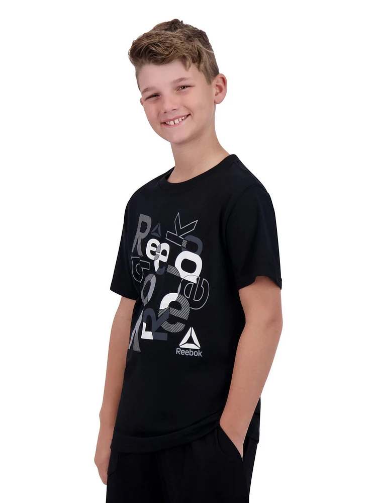 Reebok Boys Modernism Short Sleeve Graphic Tee