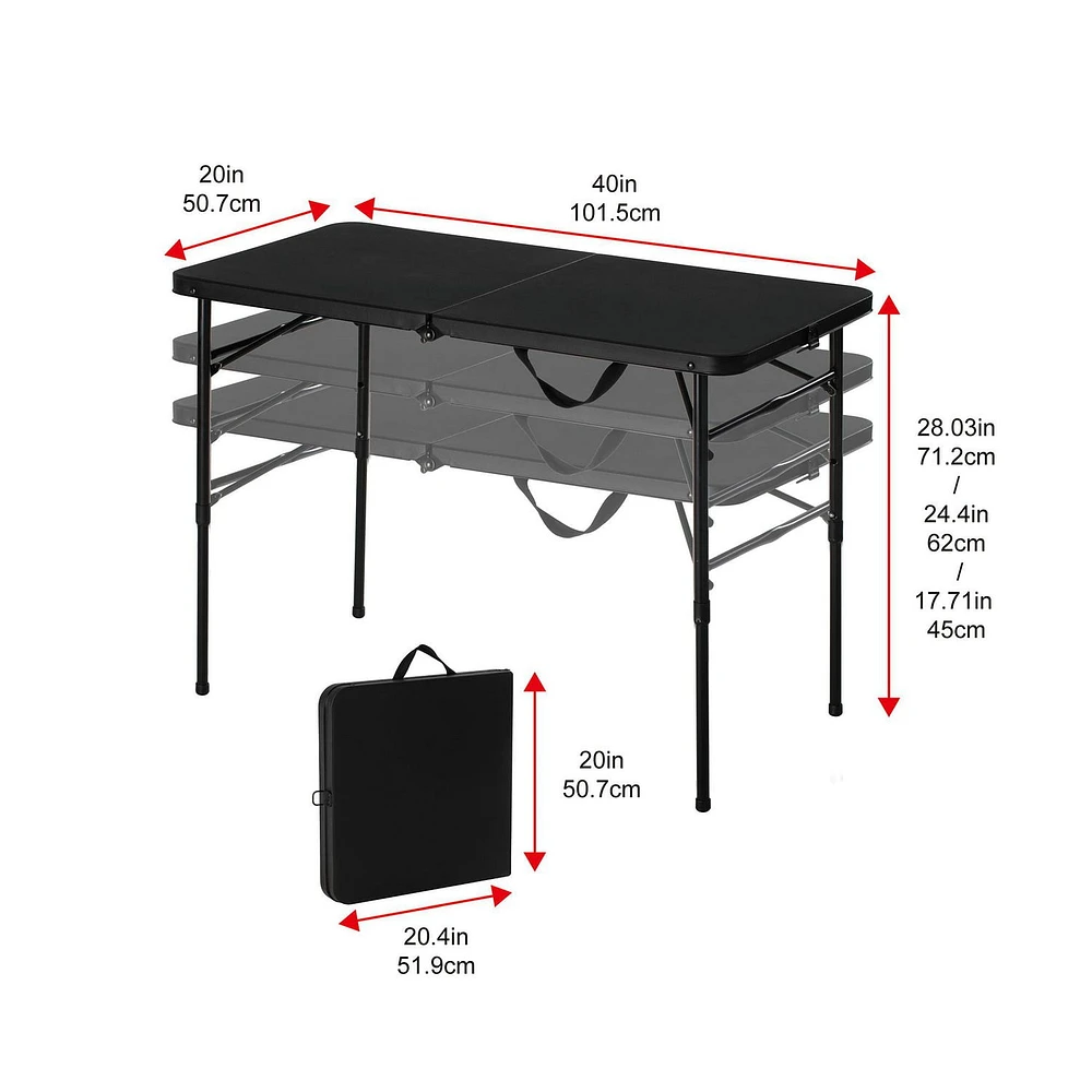 Mainstays Adjustable Height Table, 20" x 40"