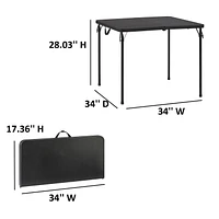 Mainstays Square Foldable Table, 34"