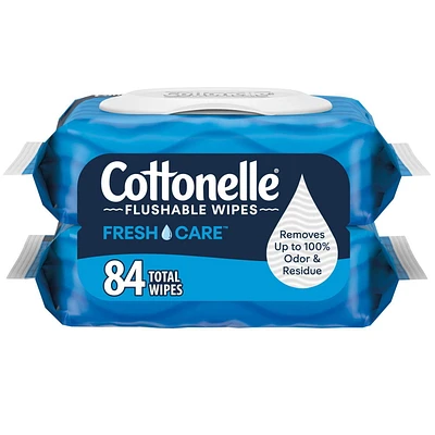 Cottonelle® Fresh Care* Flushable Cleansing Cloths Refill, 84 Cloths Refill, 84 Cloths Refill