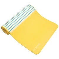 10mm Abstract Sunset Printed Exercise Mat – 24" x 72" – Yellow/White/Blue, With MicroFresh technology