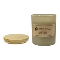 Hometrends 7.5oz CARAMEL LATTE Scented Frosted Jar Candle, 7.5oz fragranced candle