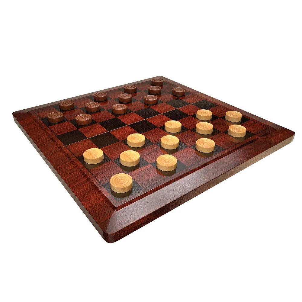 Cardinal Games Chess Checkers Backgammon Set with Wooden Storage Case, Wooden 3-Game Set