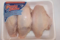 Country Ribbon Fresh Chicken Bone In Breast, Value Pack, 0.94 - 1.24 kg