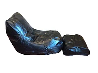 Boscoman Vinyl Bean bag Lounger with Footrest