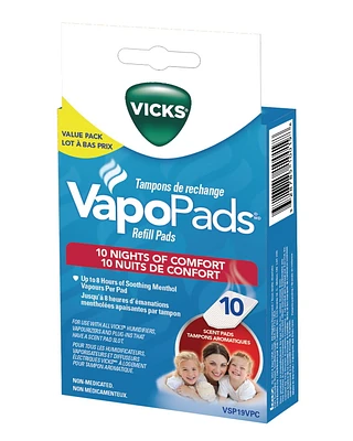 Vicks Vapopads Refill Pads Value Pack, Pack of 10 Scent Pads, For items with Scent Pad Slot.