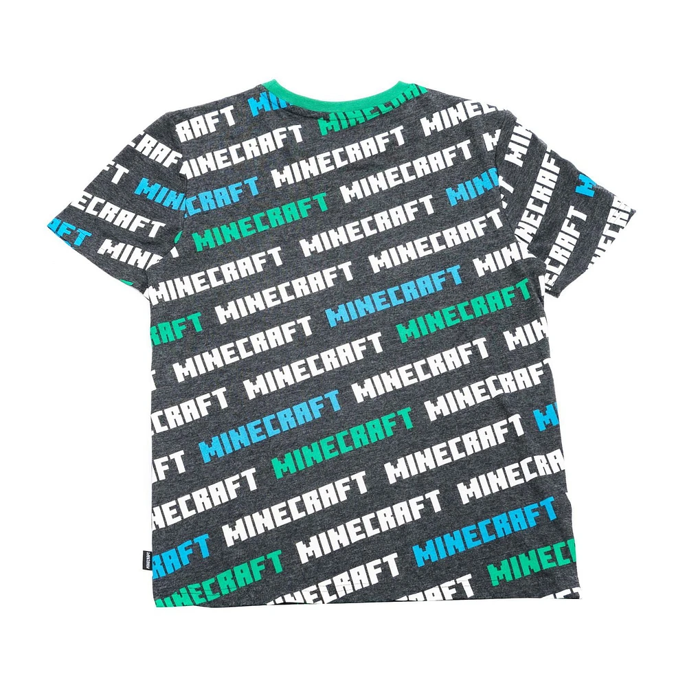 Boys Minecraft Creeper Short Sleeve T-Shirt