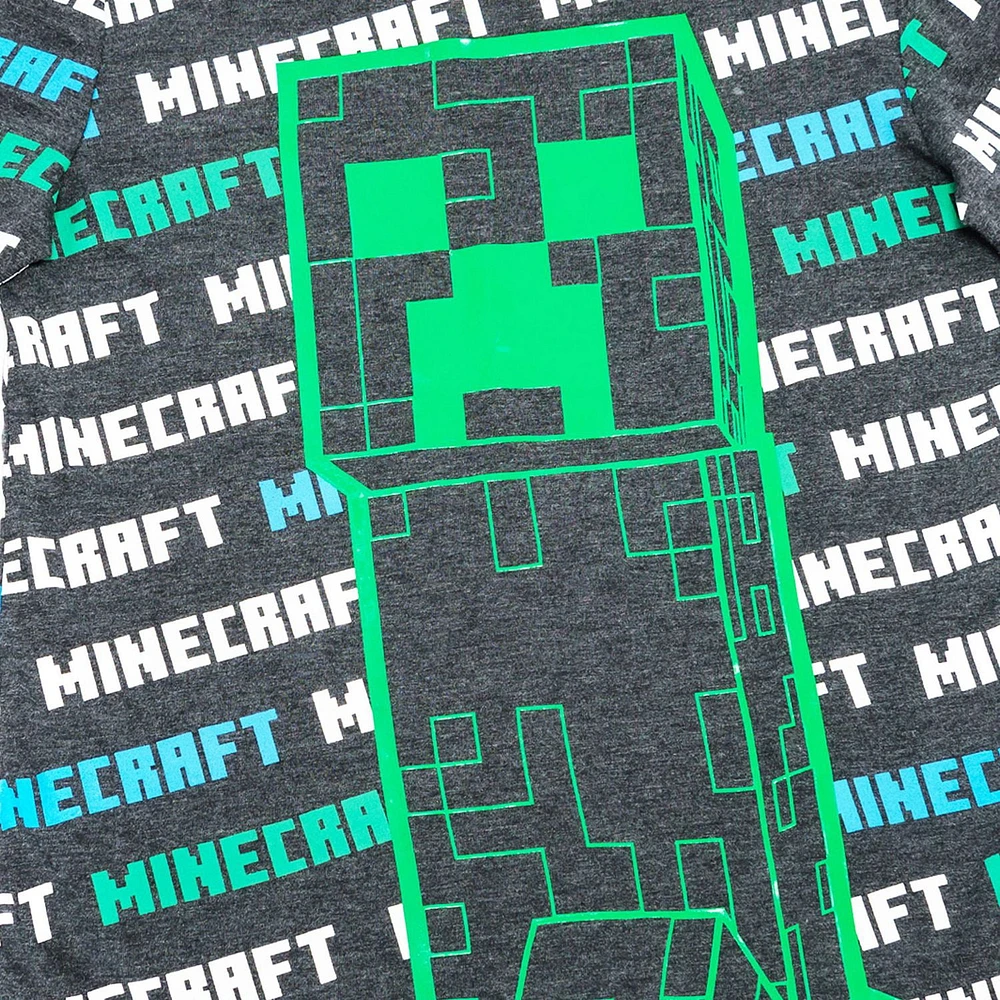 Boys Minecraft Creeper Short Sleeve T-Shirt