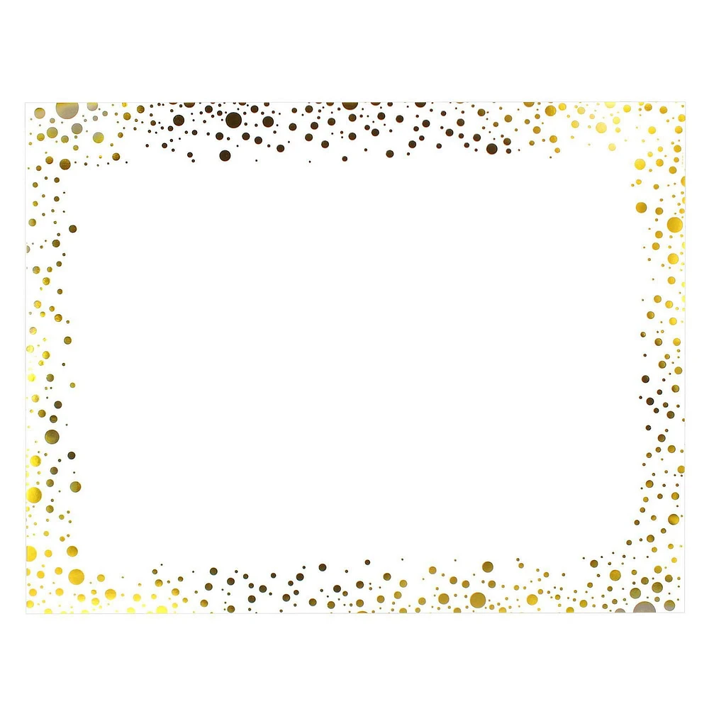 Confetti Poster Board, Poster Board Gold Confetti Border