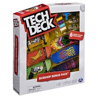 Tech Deck, Sk8shop Fingerboard Bonus Pack, Collectible and Customizable Mini Skateboards (Styles May Vary)T