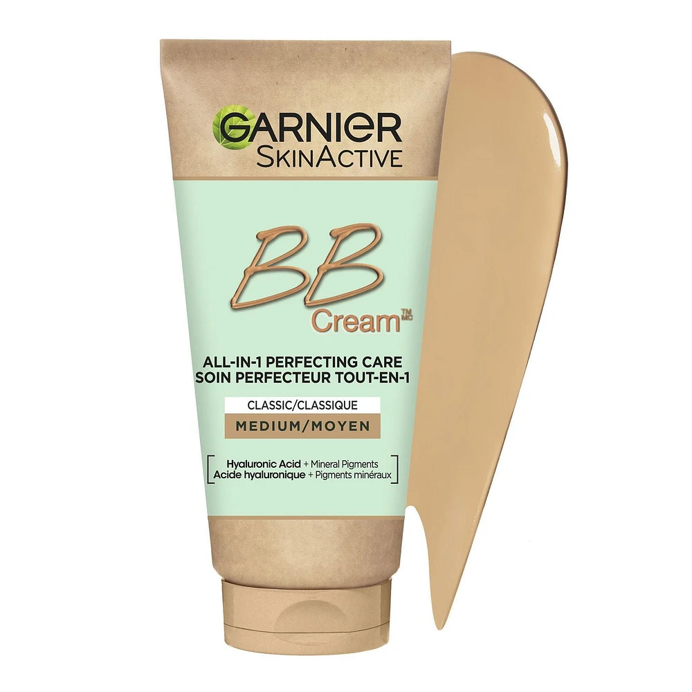 Garnier SkinActive BB Cream Classic with Hyaluronic Acid & Aloe, Medium, 50ml