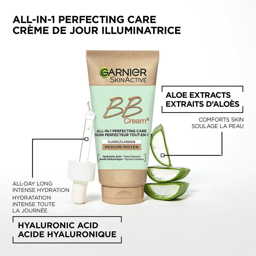 Garnier SkinActive BB Cream Classic with Hyaluronic Acid & Aloe, Medium, 50ml