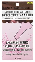 Onyx Champagne Wishes 1 oz. Bubbling Stress Relief Salts - 2 PK