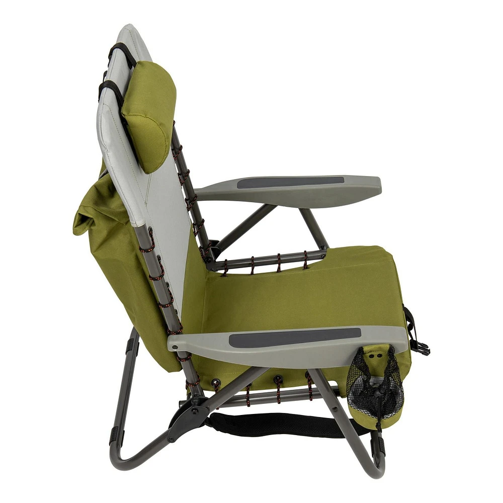 Lace up removable backpack chair