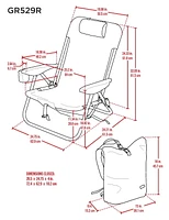 Lace up removable backpack chair